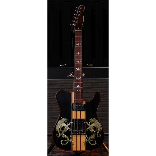 483 - T-Type electric guitar; Body: T-Type body with rosewood wings and maple centre stripe, abalone and p... 