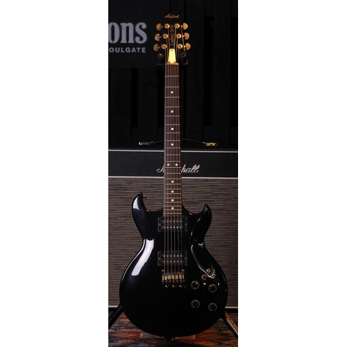 490 - 1983 Aria Pro II Cardinal Series CS-400 electric guitar, made in Japan; Body: black finish, dings an... 