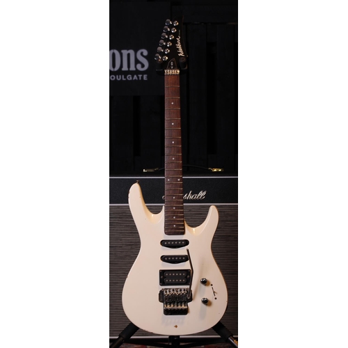 505 - 1990 Washburn Chicago Series KC-40V electric guitar in need of some restoration; Body: white finish,... 