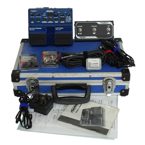 884 - DigiTech Jam Man guitar pedal; together with a DigiTech FS3X footswitch within a flight carry-case*P... 