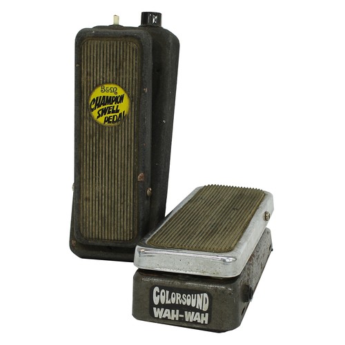 890 - B&M Champion Swell guitar pedal in need of restoration; together with a Colorsound wah wah guita... 