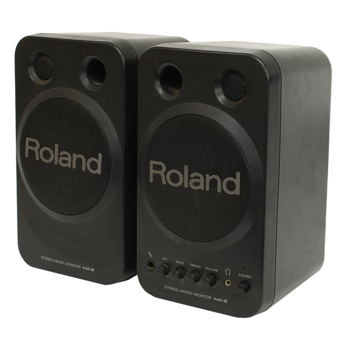 1204 - Pair of Roland MA-8 studio micro monitor speakers*Please note: Gardiner Houlgate do not guarantee th... 