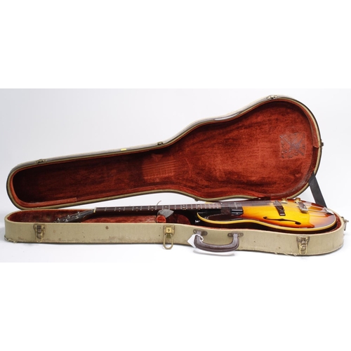 115 - 1959 Gibson ES-140T 3/4 hollow body electric guitar, made in USA; Body: sunburst finish, light marks... 