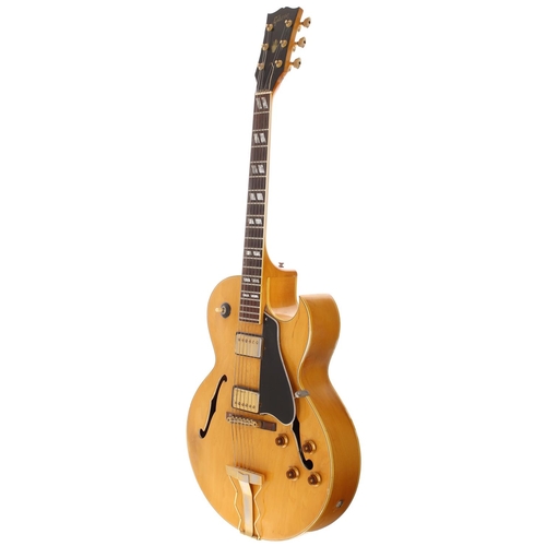 120 - 1976 Gibson ES-175D electric guitar, made in USA; Body: natural finish, rubbing and lacquer loss to ... 