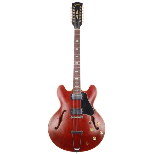 81 - 1967 Gibson ES-335 TDC twelve string semi-hollow body electric guitar, made in USA; Body: cherry fin... 