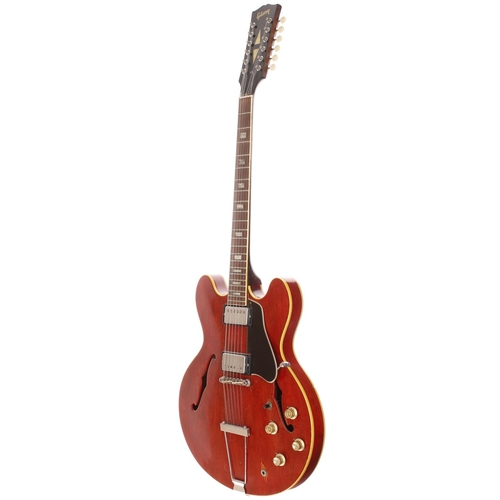 81 - 1967 Gibson ES-335 TDC twelve string semi-hollow body electric guitar, made in USA; Body: cherry fin... 