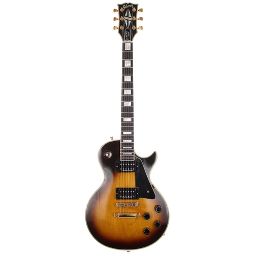 82 - 1979 Gibson Les Paul Custom electric guitar, made in USA; Body: two-tone sunburst finish, dings thro... 