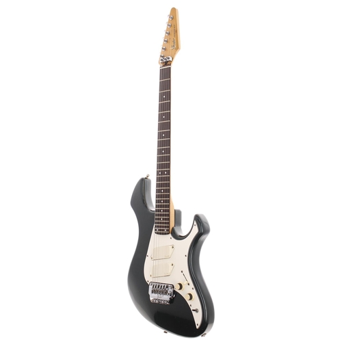 33 - 1985 Fender Performer electric guitar, made in Japan; Body: Gun Metal Blue finish, heavy blemishes w... 