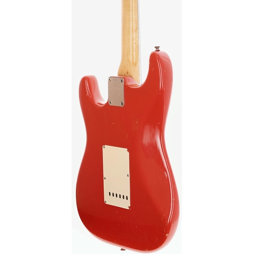 48 - 1962 Fender Stratocaster electric guitar, made in USA; Body: Fiesta red nitro refinished body, lacqu... 