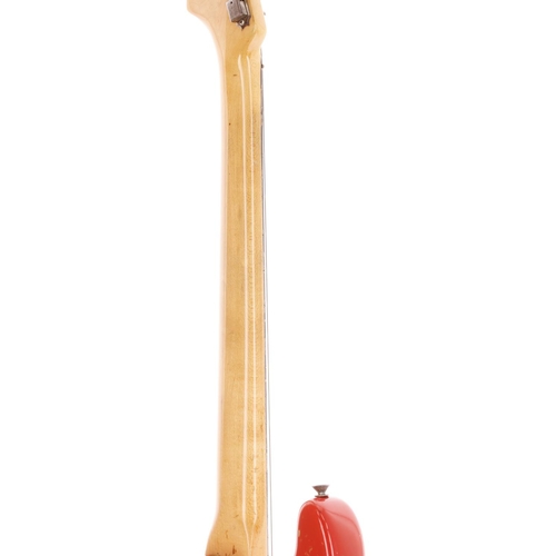 48 - 1962 Fender Stratocaster electric guitar, made in USA; Body: Fiesta red nitro refinished body, lacqu... 