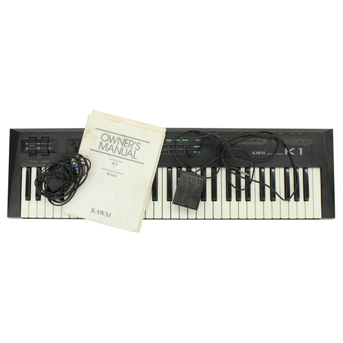 1222 - Kawai K1 digital synthesizer keyboard, with expression pedal, PSU and owners manual*Please note: Gar... 