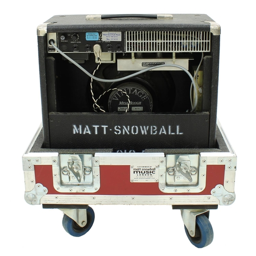 631 - 1980s Mesa Boogie Studio 22 guitar amplifier, made in USA, bearing a Matt Snowball Hire stencil to t... 