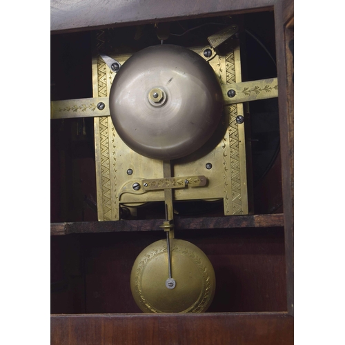 1511 - English mahogany double fusee bracket clock, the 8