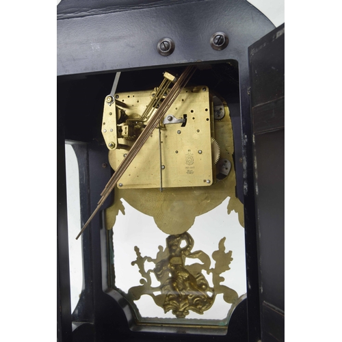 1542 - Impressive contemporary French style kingwood and marquetry inlaid large three train bracket clock, ... 