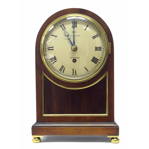 1544 - Good small mahogany single fusee bracket clock, the 5.5