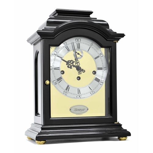 1548 - Modern Kieninger three train mantel clock, the movement with platform escapement striking on eight c... 