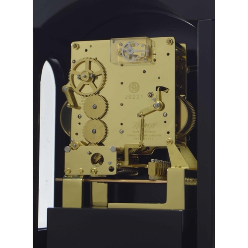 1548 - Modern Kieninger three train mantel clock, the movement with platform escapement striking on eight c... 