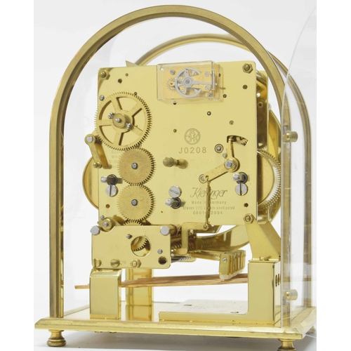 1552 - Modern Kieninger three train mantel clock, the movement with platform escapement, striking on eight ... 