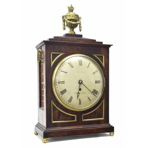 1557 - Rosewood single fusee bracket clock, the 8