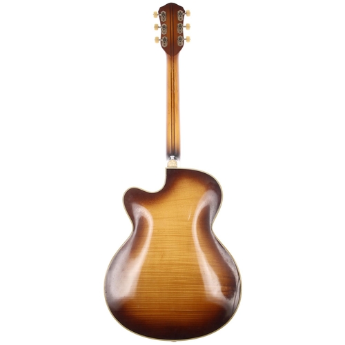 212 - 1959 Hofner President archtop guitar, made in Germany; Body: brunette finish, maple back and sides a... 