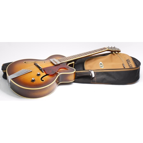 212 - 1959 Hofner President archtop guitar, made in Germany; Body: brunette finish, maple back and sides a... 