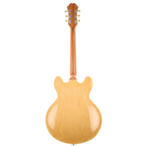 216 - 2015 Epiphone Casino hollow body electric guitar; Body: natural finish; Neck: good; Fretboard: rosew... 