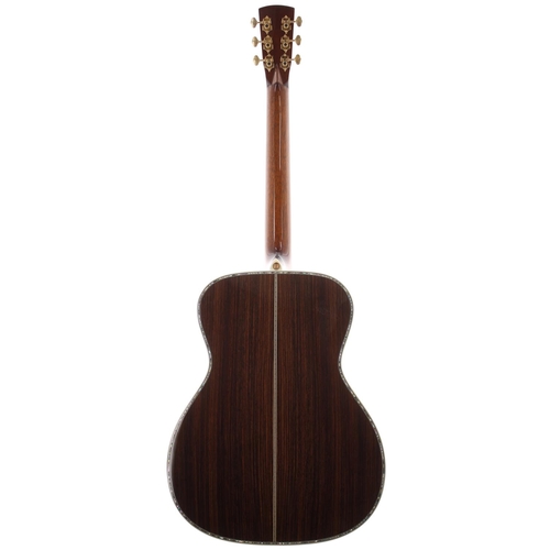 221 - Blueridge BR-183 acoustic guitar, made in China; Back and sides: Indian rosewood; Top: solid spruce;... 