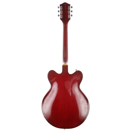 231 - 1968 Gretsch Streamliner 6103 hollow body electric guitar, made in USA; Body: cherry red finish, lar... 