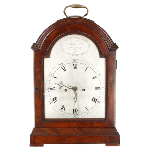 1321 - Good English mahogany double fusee bracket clock, the 8