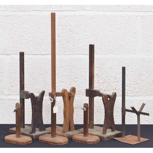 2009 - Three similar clockmakers wooden stands, tallest 24