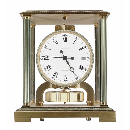 1323 - Good Jaeger-LeCoultre Atmos mantel clock, ser. no. 528628, the 4.25