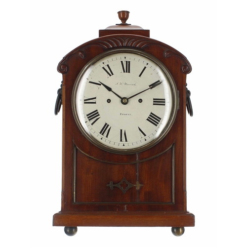 1511 - English mahogany double fusee bracket clock, the 8