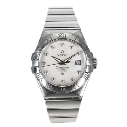 13 - Omega Constellation Co-Axial Chronometer automatic stainless steel lady's wristwatch, reference no. ... 