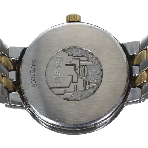 15 - Omega De Ville bicolour lady's wristwatch, serial no. 54757xxx, circa 1997, silvered dial, Omega bic... 