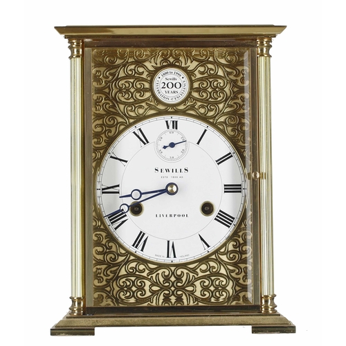 1545 - Sewills 200 Years Anniversary two train mantel clock, the 4.75