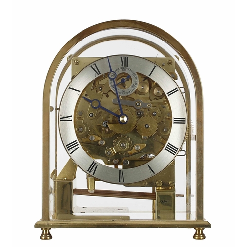 1552 - Modern Kieninger three train mantel clock, the movement with platform escapement, striking on eight ... 