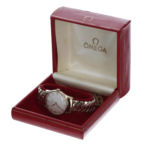 34 - Omega 9ct gentleman's wristwatch, case no. 13339 988007, serial no. 17084xxx, circa 1960, circular s... 