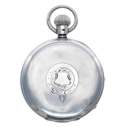 501 - American Waltham silver lever pocket watch, Birmingham 1902, signed movement, no. 14248048, with com... 