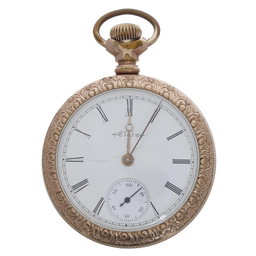 503 - Elgin National Watch Co. gold plated lever pocket watch, circa 1899, serial no. 8117953, signed 7 je... 