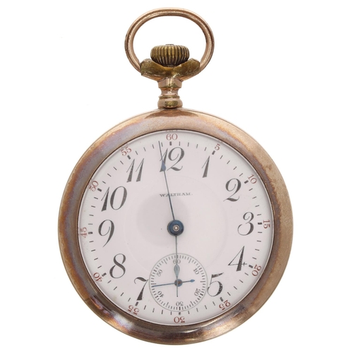 533 - American Waltham gold filled lever pocket watch, circa 1915, serial no. 20704633, signed 17 jewel mo... 