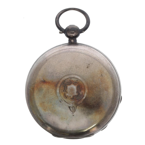 544 - American Waltham silver lever pocket watch, circa 1894, serial no. 7058121, signed movement with Pat... 