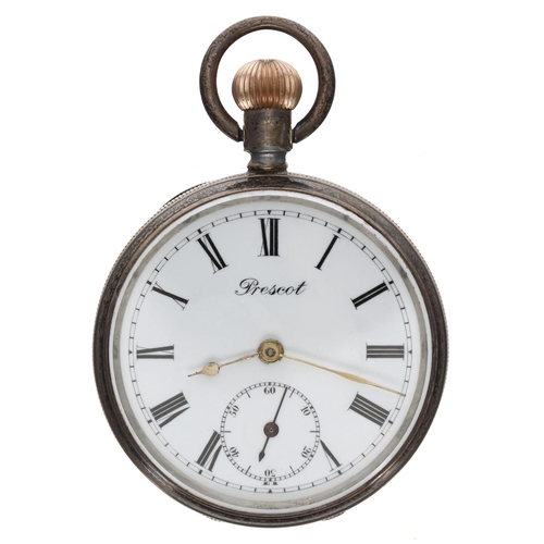 575 - Lancashire Watch Co. Ltd ''Vigil'' silver lever pocket watch, Chester 1908, signed movement, no. 853... 