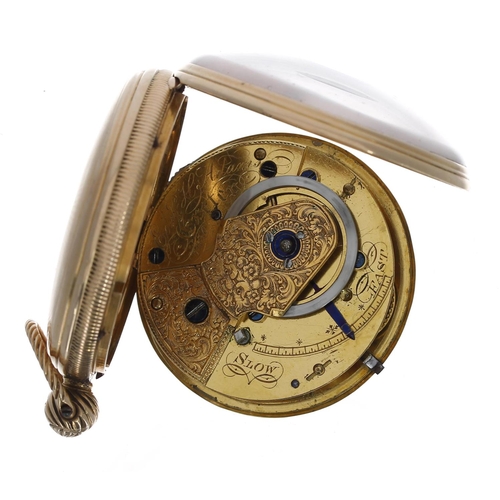 586 - Attractive early 19th century English 18ct verge pocket watch, London 1816, the fusee movement signe... 