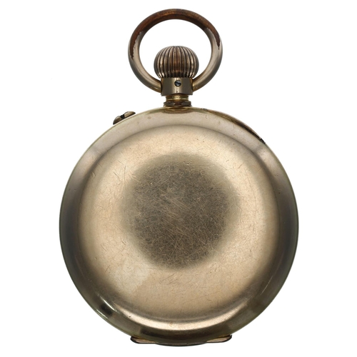 587 - Stauffer & Co. (IWC) 'Peerless' gold plated lever pocket watch, signed gilt frosted movement, no... 