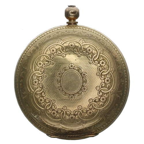 589 - Victorian 18ct fusee lever hunter pocket watch, London 1879, the movement signed J. Martin, Dublin, ... 