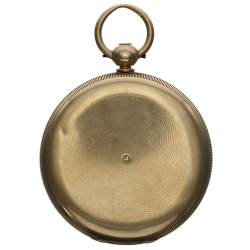 616 - Late Victorian 18ct lever hunter pocket watch, the free sprung gilt three quarter plate fusee moveme... 