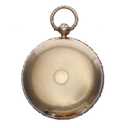 603 - Attractive 19th century 18ct fusee lever pocket watch, Chester 1837, the movement signed Rich'd Horn... 