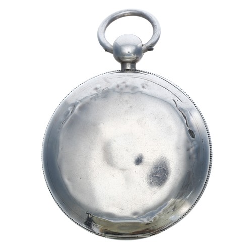 605 - George IV silver fusee lever pocket watch, Chester 1828, unsigned movement with Massey II escapement... 