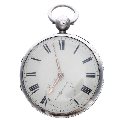 608 - Early 19th century silver fusee 'Patent' lever pocket watch, Chester 1820, the movement signed Iohn ... 