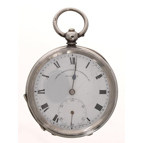 612 - Swiss silver cylinder engine turned pocket watch, import hallmarks London 1913, the movement stamped... 